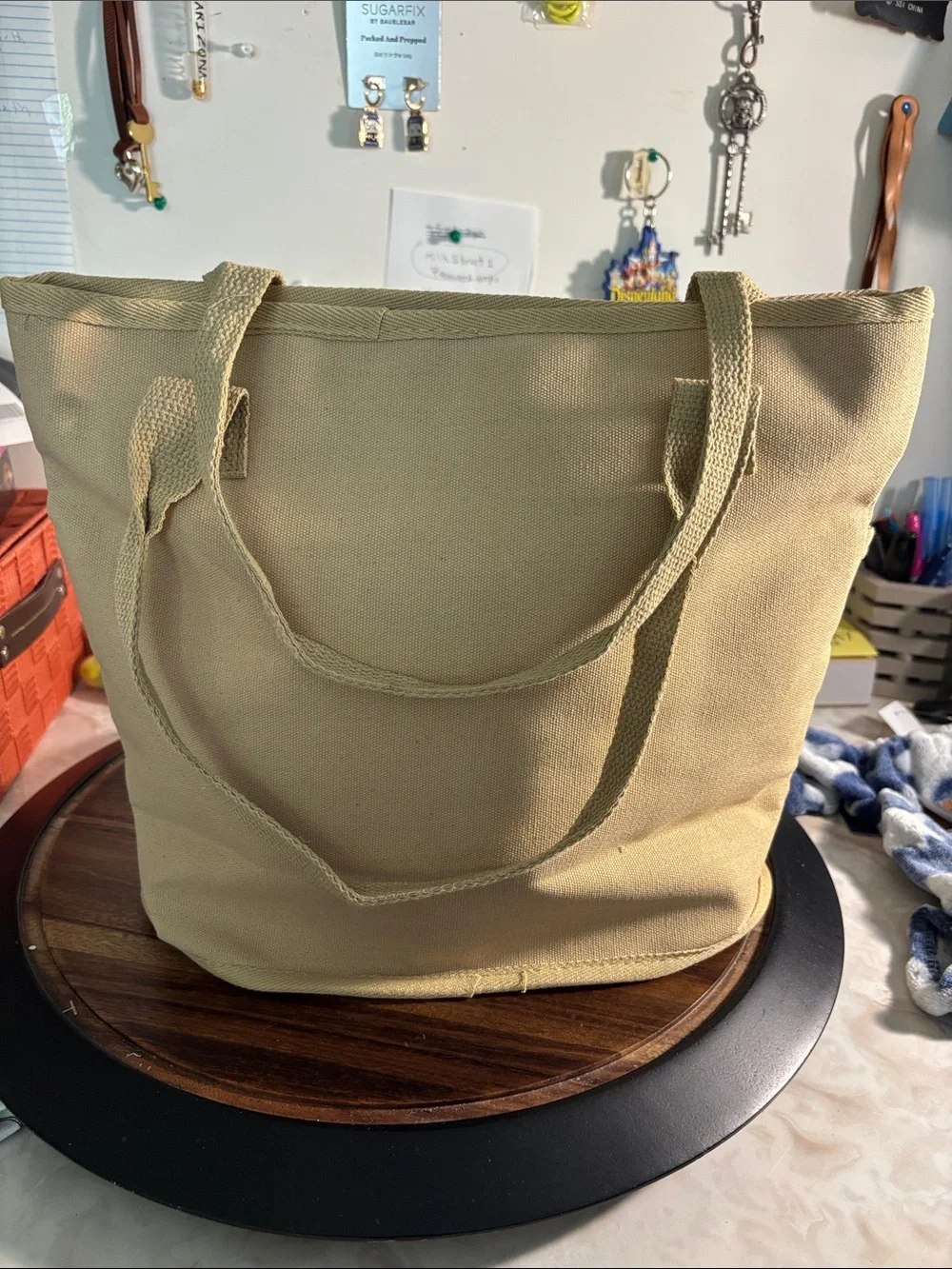 Pooh Kids Beige Canvas Tote Bag by (no brand)